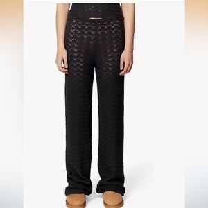 NWT florence by mills Women's Le Pointelle Wide Leg XS Black